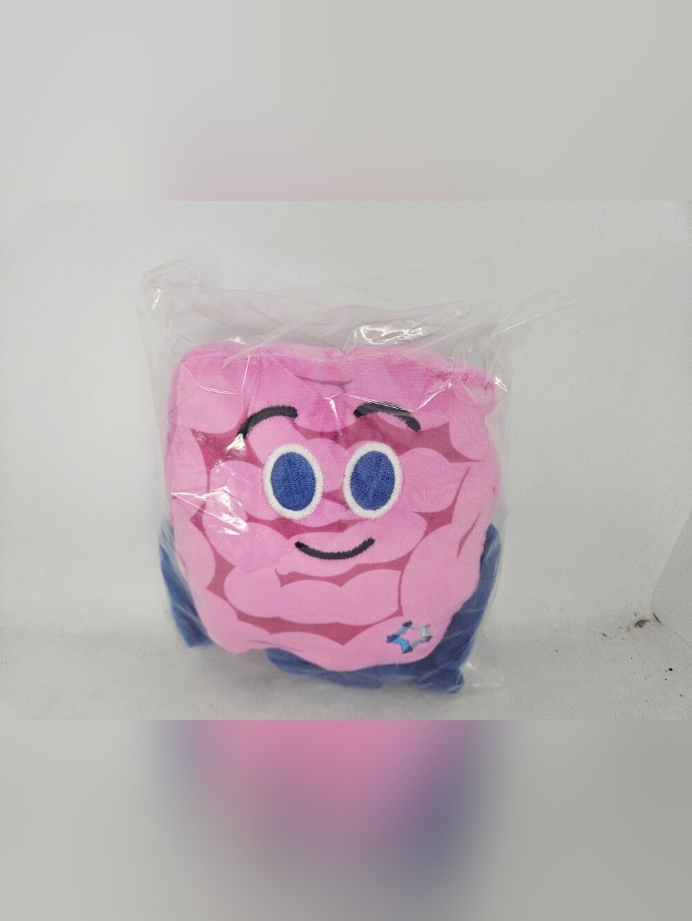GIANT MICROBES CROHN'S & COLITIS Stuffed Plush Brain Pink Blue Plush New In Bag.